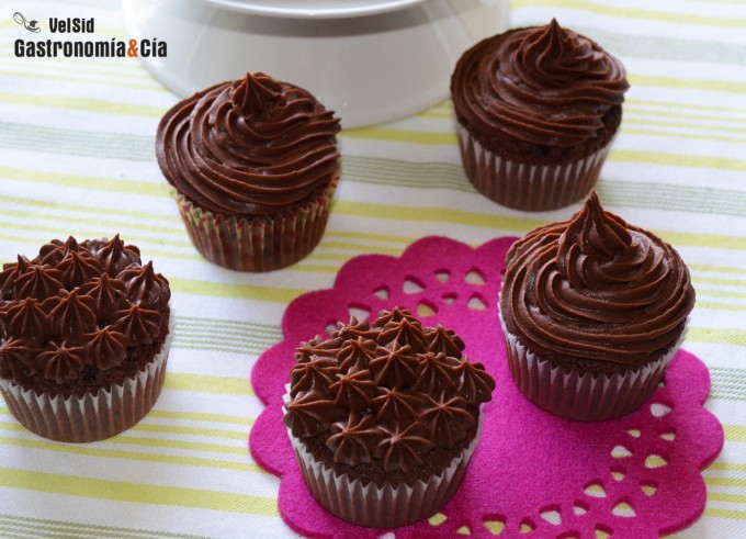 Cupcakes de Nutella y chocolate