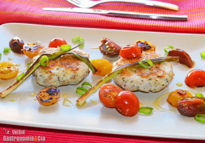 Turkey burgers with Provencal herbs and tomatoes