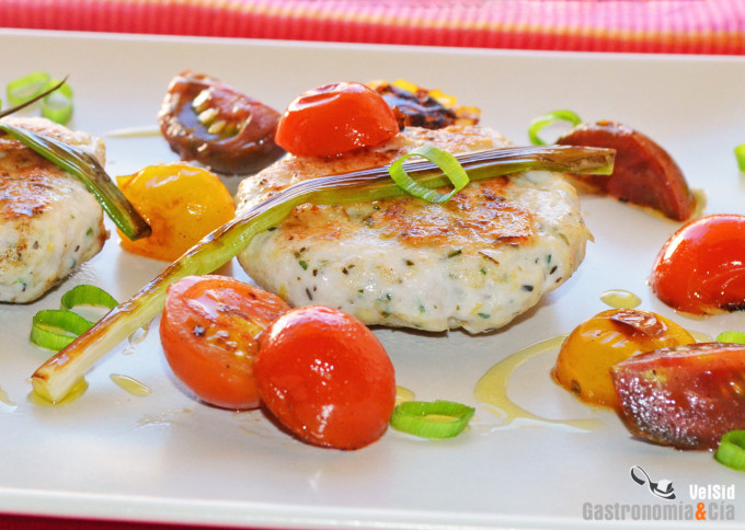 Turkey burgers with Provencal herbs and tomatoes