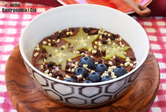 Porridge de chocolate y jengibre