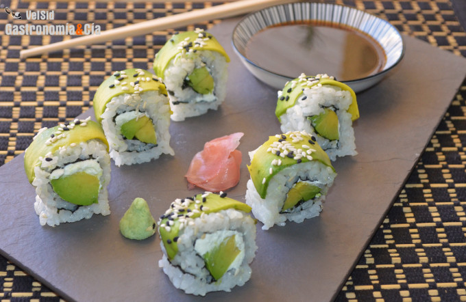 Receta de Cheese Bamboo Roll. Sushi vegetariano | Gastronomía & Cía