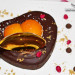 Corazón de ganache de chocolate con kumquat