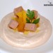 Crema de coliflor con foie y mango
