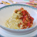 Espaguetis cremosos con tomate y jalapeños