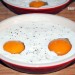 Huevos al horno con queso de cabra
