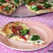 Pizza con kale, berenjena y jamón