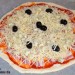 Pizza de panceta y queso azul