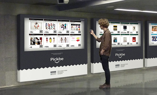 Supermercados virtuales en el metro