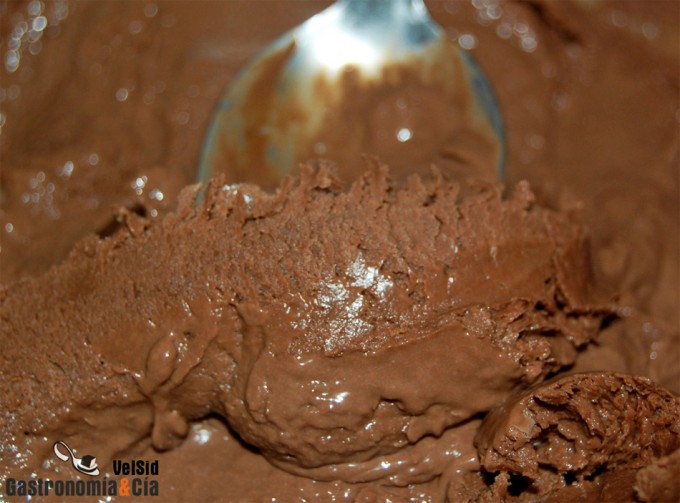 Helado de chocolate casero