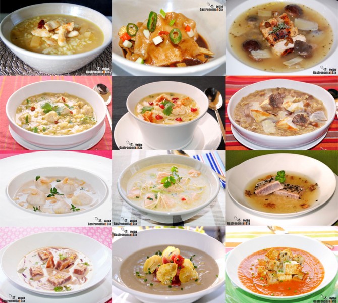 Recetas de sopa con pollo, pescado, tofu...