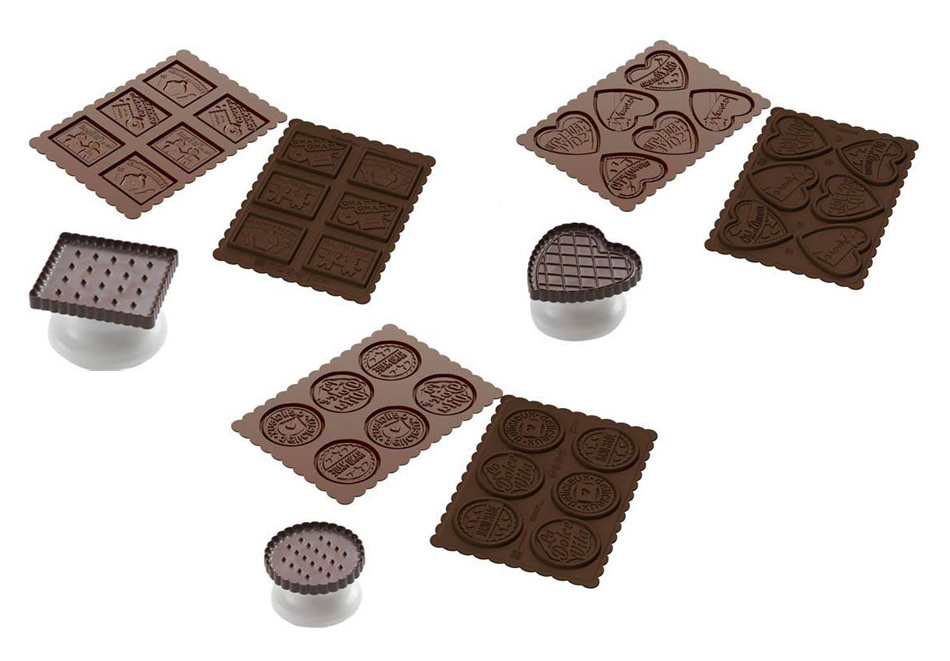 Hellery Kit De Moldes De Turrón De Bricolaje con Alfombrillas De Silicona Herramientas para Hacer Galletas De Chocolate 
