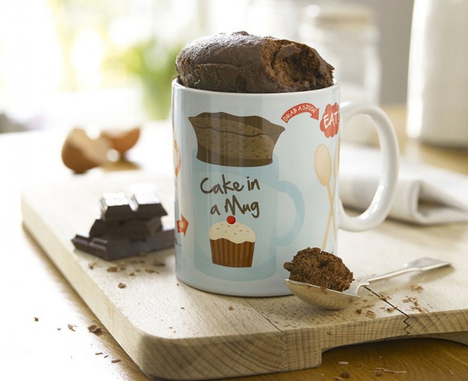 Cake in a mug