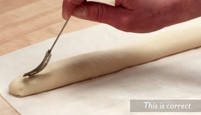 Cómo cortar una baguette