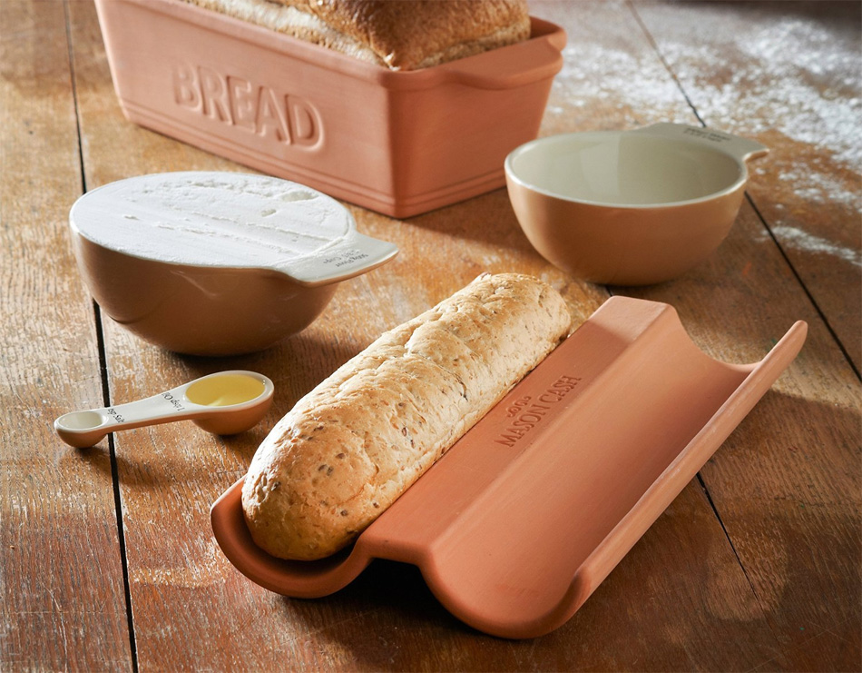 Bandeja de terracota para hornear barras de pan