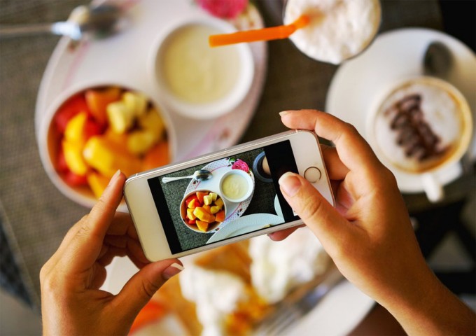 Compartir fotos de alimentos en las redes sociales