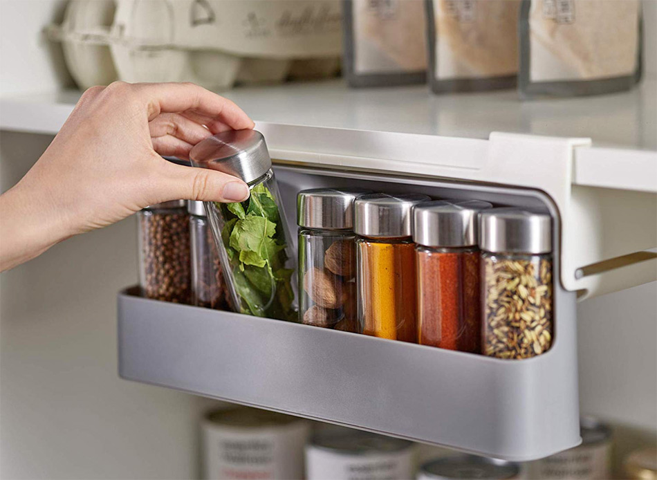 barro módulo fuga CupboardStore, organizador de especias para colgar en la repisa del armario  de cocina | Gastronomía & Cía