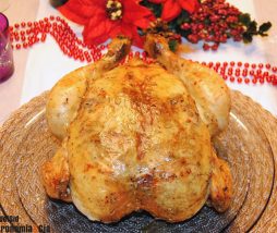 Pollo al horno para Navidad