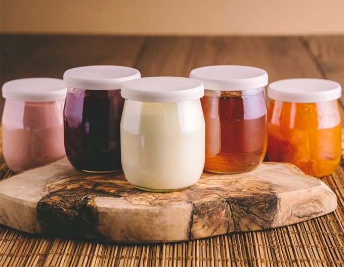 6 vasetti per yogurt Vasos para Yogurtera Vasos de Repuesto Tarros Cristal Pequeños con Tapa PE para Yogures Postres y Natillas 200ml 