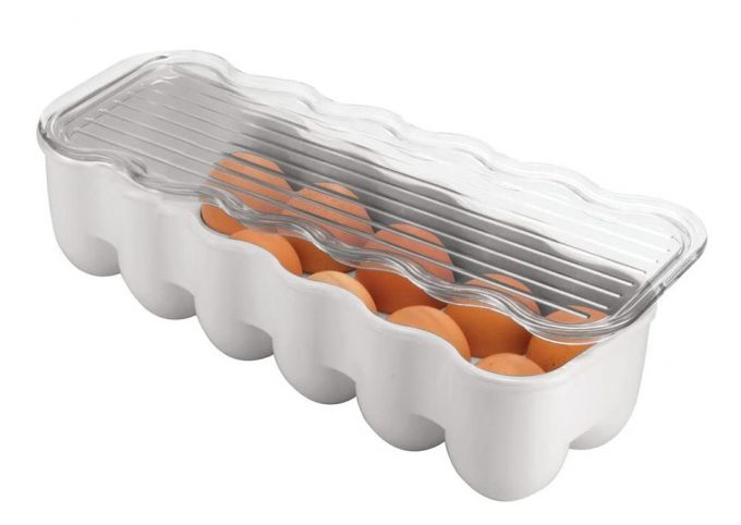 Huevera con Tapa Para 18 Huevos Hueveras Para Frigorifico Bringer 2 Piezas Hueveras de Plastico 